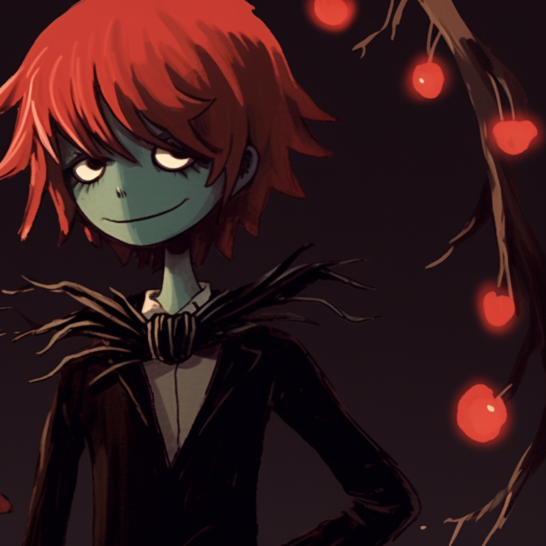 Two characters in a nightmarish snowy landscape, their cold fear mirrored in the icy tones. matching scary christmas pfp horror film art pfp for discord.