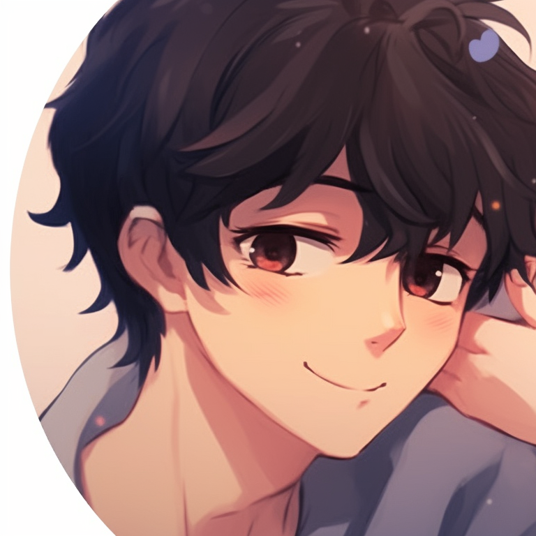 Two characters in gentle snuggle, mild pastel shades and detailed expressions. adorable cute matching pfp for your better half pfp for discord.