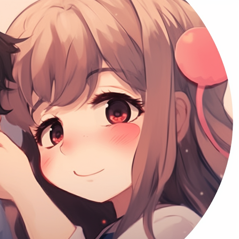 Two characters in gentle snuggle, mild pastel shades and detailed expressions. adorable cute matching pfp for your better half pfp for discord.