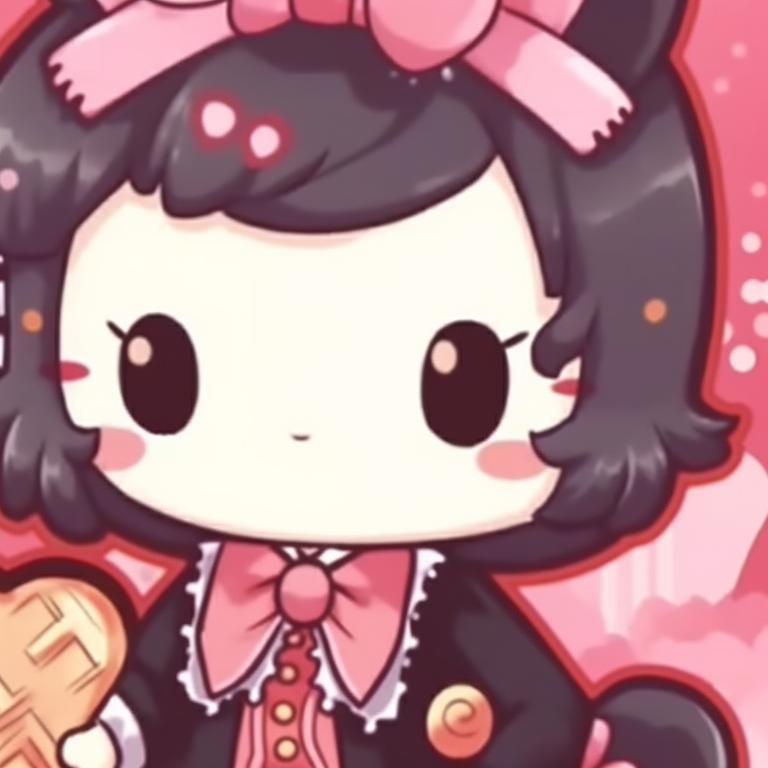 Two Hello Kitty characters, cheery vibes and playful interaction. hello kitty matching pfp ideas pfp for discord.