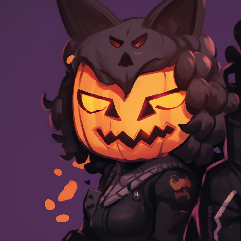 Two characters in matching Halloween costumes, dark shades and detailed textures. valorant matching pfp halloween theme designs pfp for discord.
