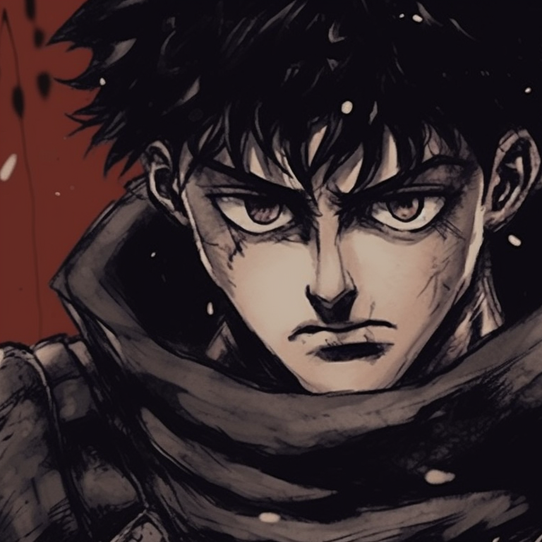 Two ghostly figures in combat stance, hints of glowing spectral energy around their swords. berserk inspired halloween aesthetics pfps pfp for discord.