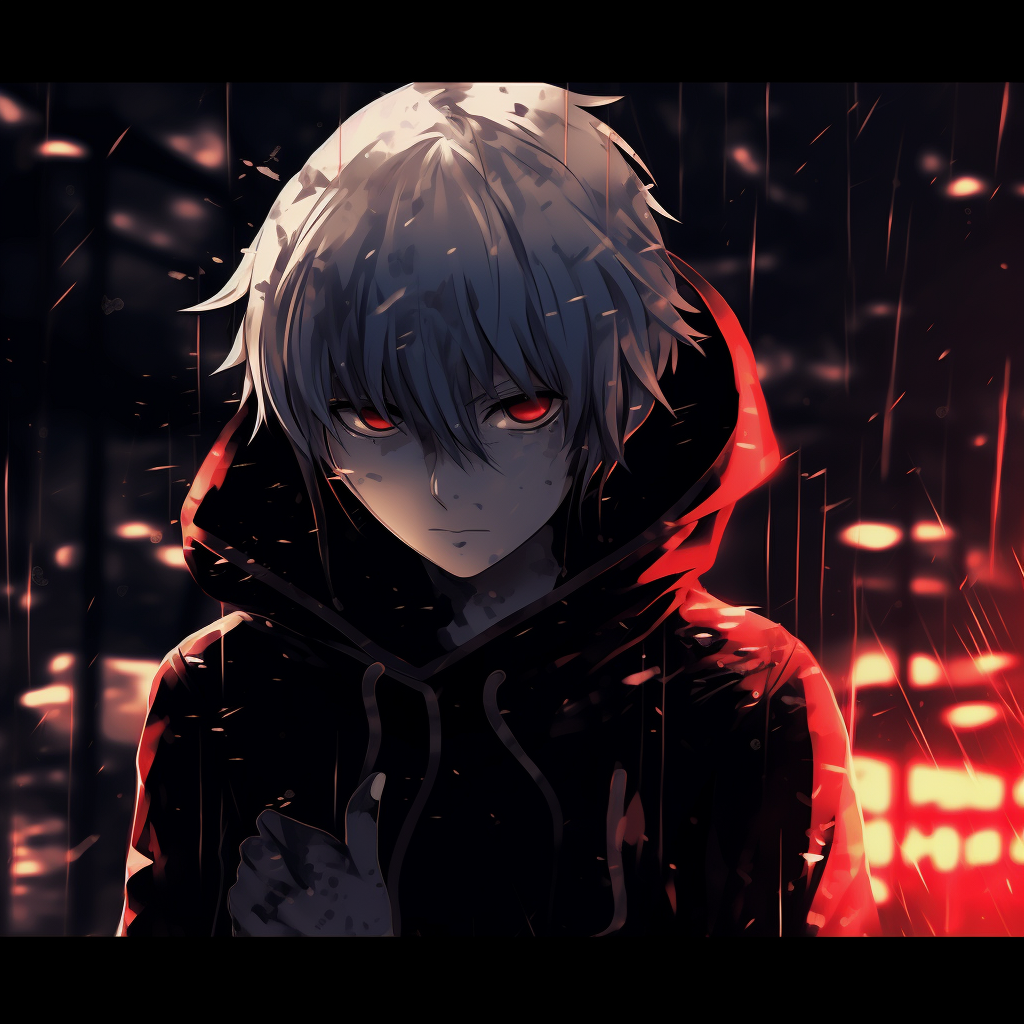 One-eyed ghoul form of Kaneki Ken, focused on the menacing eye detail and white hair. ultra hd anime pfp