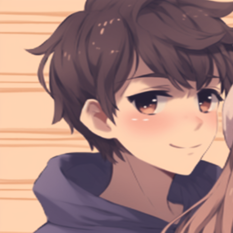 Two characters with matching expressions, contrasting colors and simple backgrounds. adorable cute matching pfp for your better half pfp for discord.