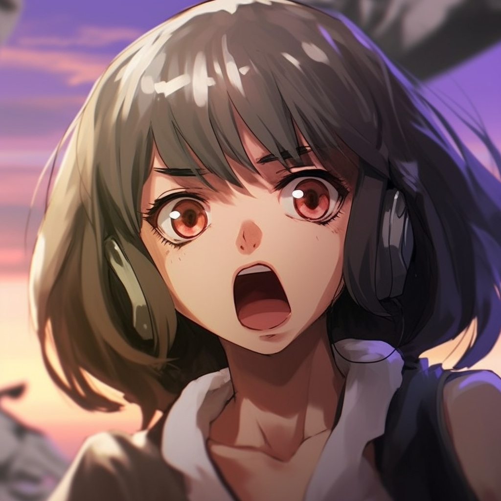 Anime character face-palming, emphasized with deep colors and smooth lines. anime pfp funny expressions pfp for discord.