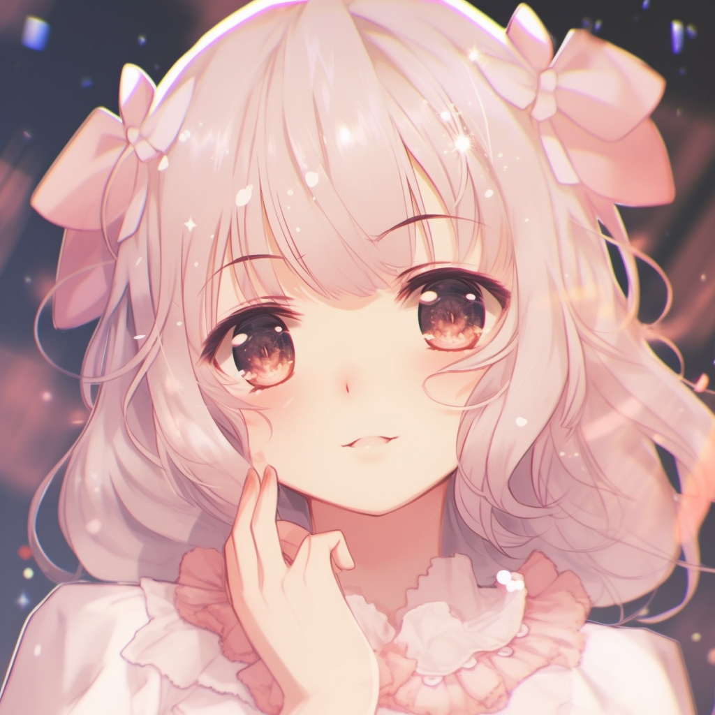 Adorable magical girl with wand, highlighted with vibrant colors and detailed costume. anime cute pfp for girls