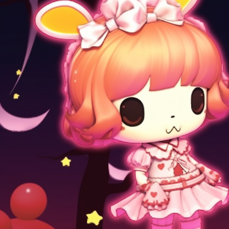 Matching profile pictures of two characters in My Melody outfits, autumnal backdrop with gentle lighting. my melody matching pfp halloween theme costume ideas pfp for discord.