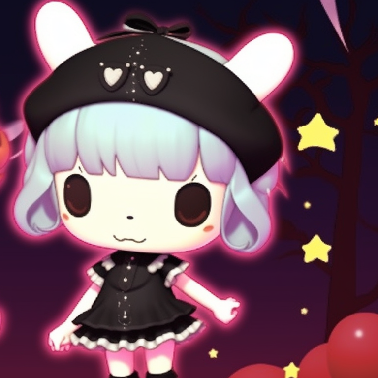 Matching profile pictures of two characters in My Melody outfits, autumnal backdrop with gentle lighting. my melody matching pfp halloween theme costume ideas pfp for discord.