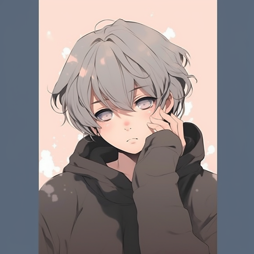 Artistic half-light profile image of a chill anime character, stark contrast and fine detailing. modern chill anime pfp