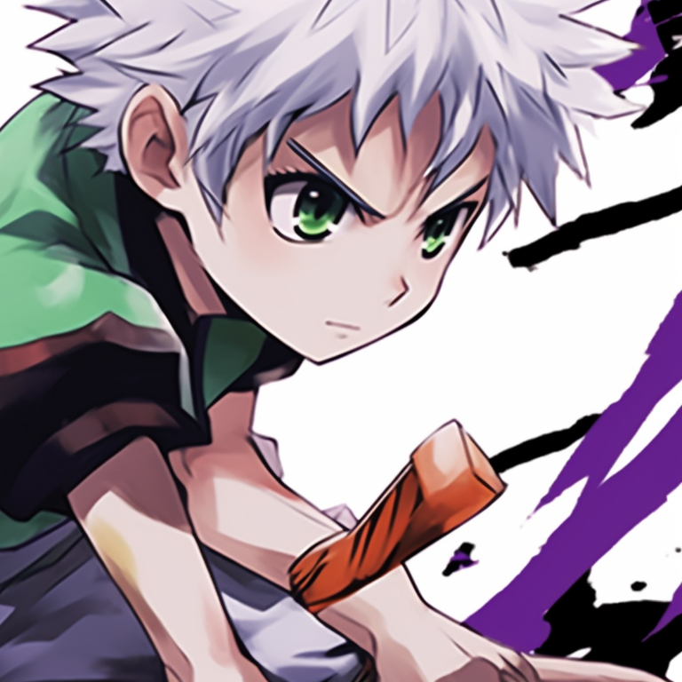Gon and Killua together, relaxing atmosphere and warm colors. manga gon and killua matching pfp pfp for discord.