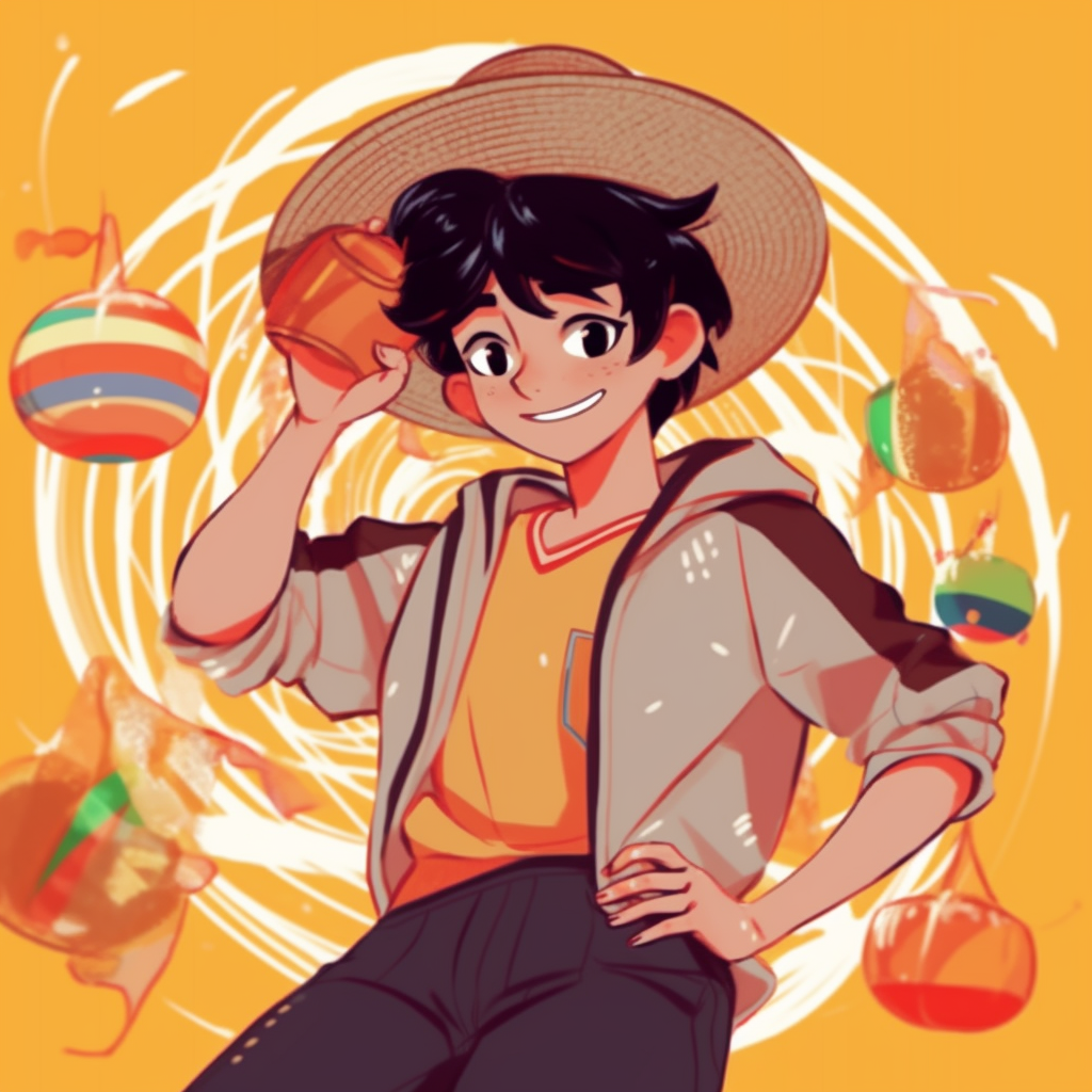 Boy in Mexican folklore attire, colorful clothing details and traditional motifs. stylish mexican pfp boys pfp for discord.