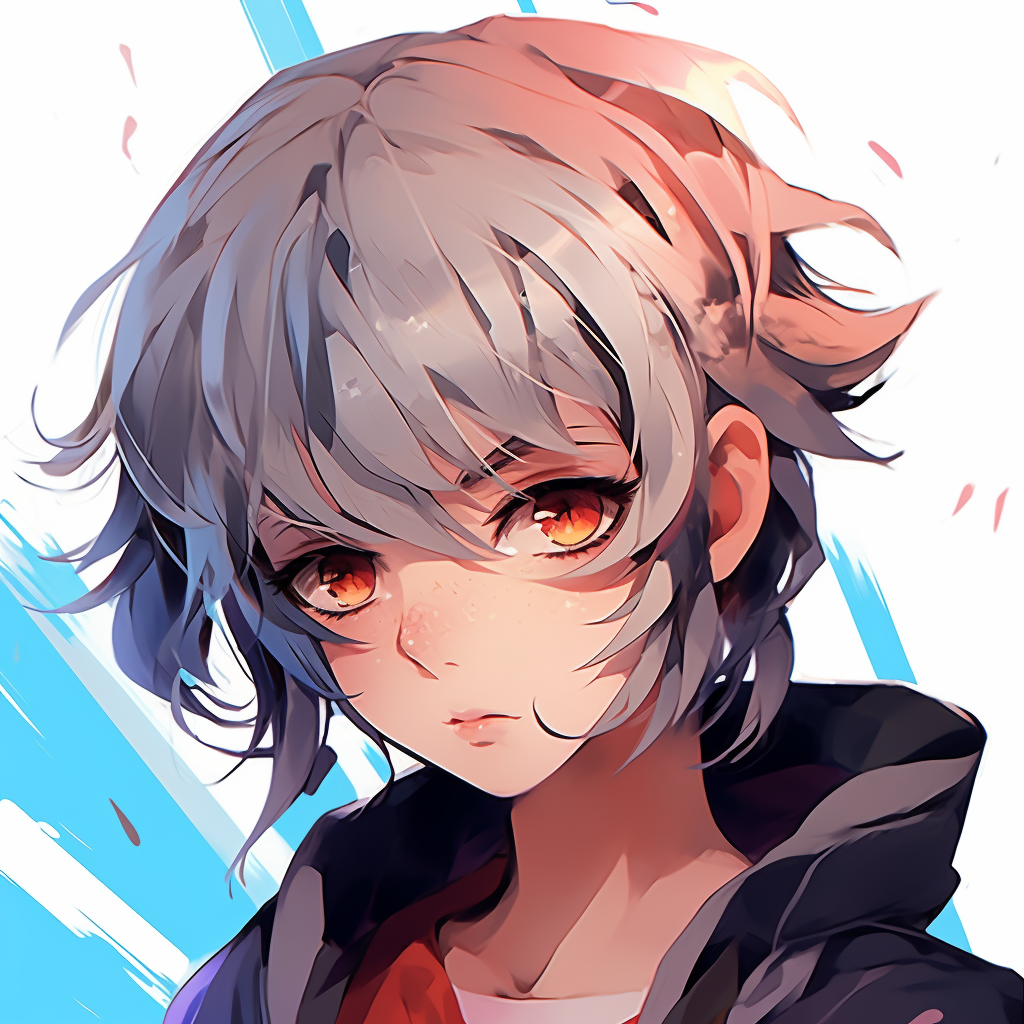 Anime boy dressed in school uniform, well-detailed costume, and charming expression. anime cute pfp fashion