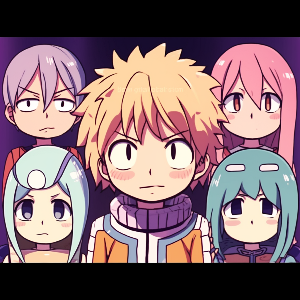 Funny profile picture of My Hero Academia characters, with oversized expressions and playful hues. adorably funny anime pfp pfp for discord.