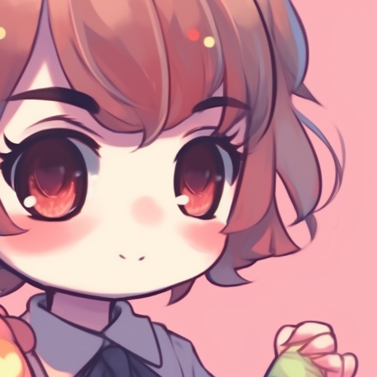 Two characters in playful mood, vibrant colors and joyous expressions. cute matching pfp for besties pfp for discord.