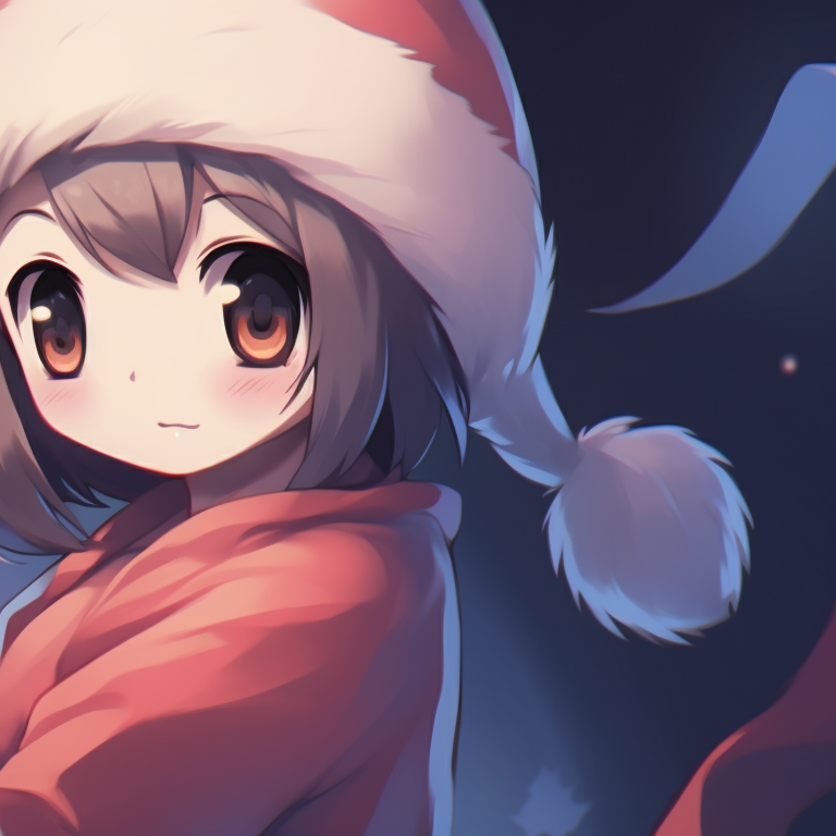 Two ghost characters, glowing orbs surrounding, faint winter landscape in the background. matching christmas pfp ghost illustrations pfp for discord.