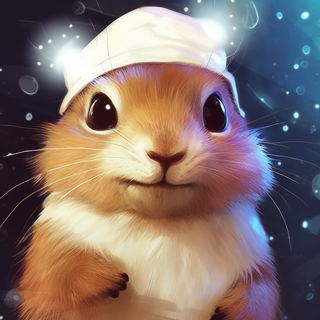 Dolphin depicted in a lively anime style with gradient color and fluid lines. endearing animal pfp