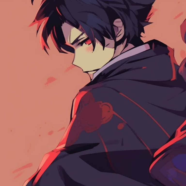 Two characters whispering secrets by the sea, surreal blues and minimalistic detailing. anime inspired matching pfp couples pfp for discord.