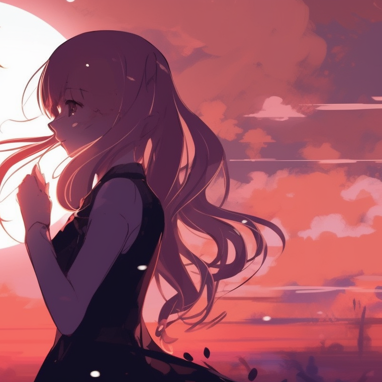 A close-up of two characters softly interlacing their fingers, tender expressions on their faces. charming matching couple pfp pfp for discord.