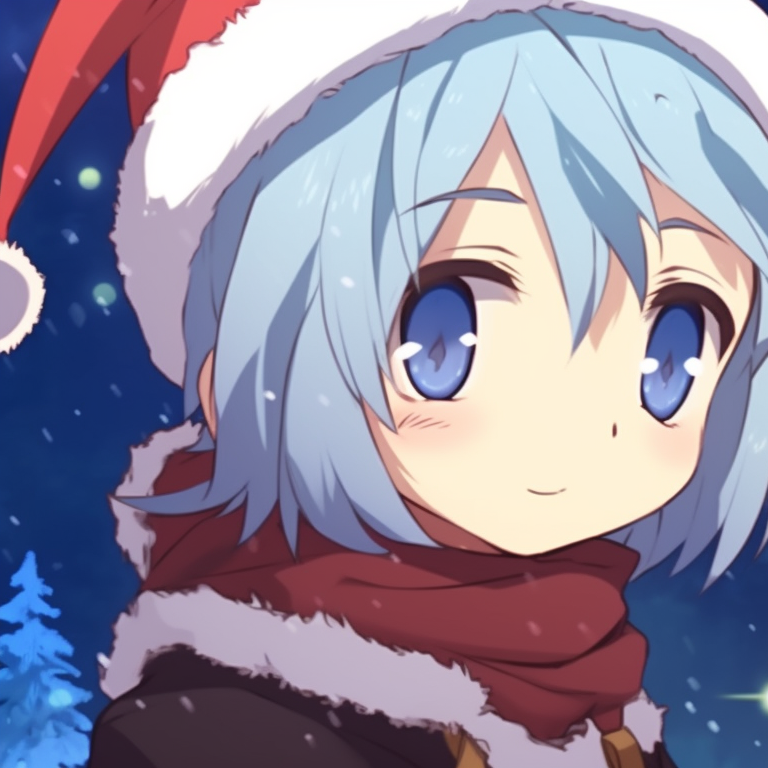 Two characters, candy cane motifs on clothing, red and white colors dominating, laughing together. matching christmas meme pfp ideas pfp for discord.