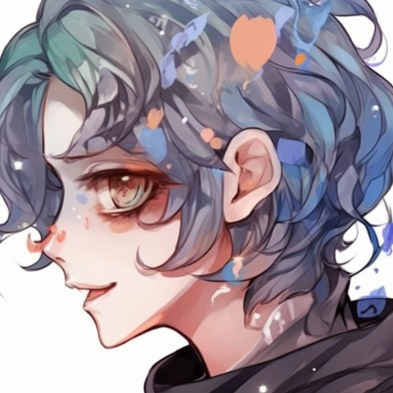 Two geisha characters, bold outlines and bright spray paints, standing side by side. anime pfp matching with unique style pfp for discord.