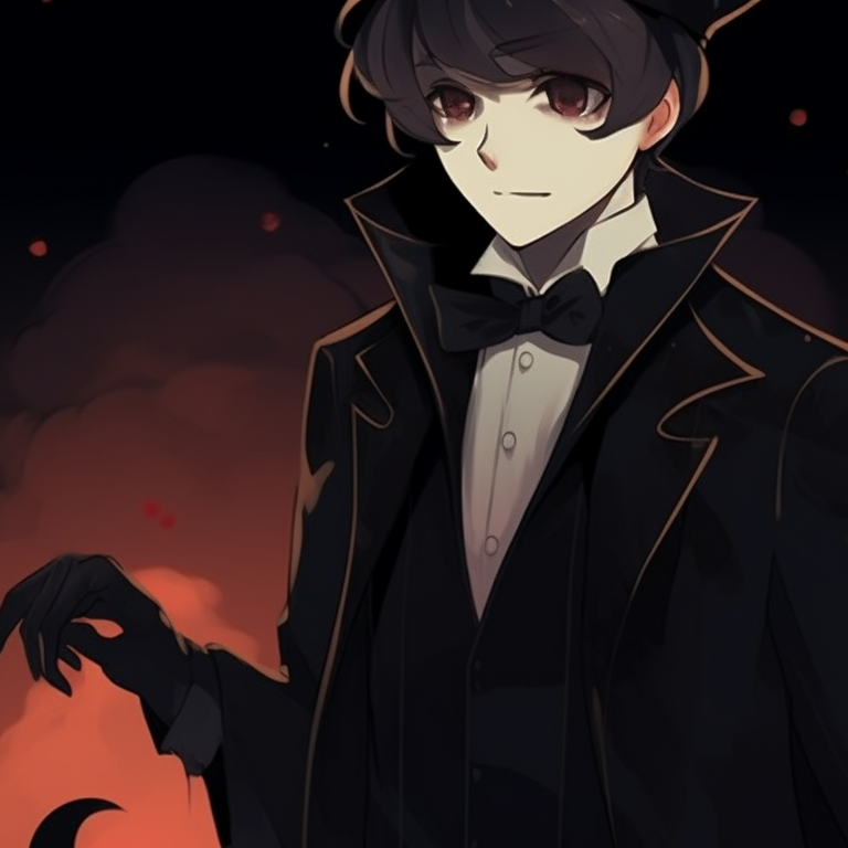 Two characters as a cat and a raven, detailed feathers and fur, staring at each other. spooky matching halloween themed non anime profile pictures pfp for discord.