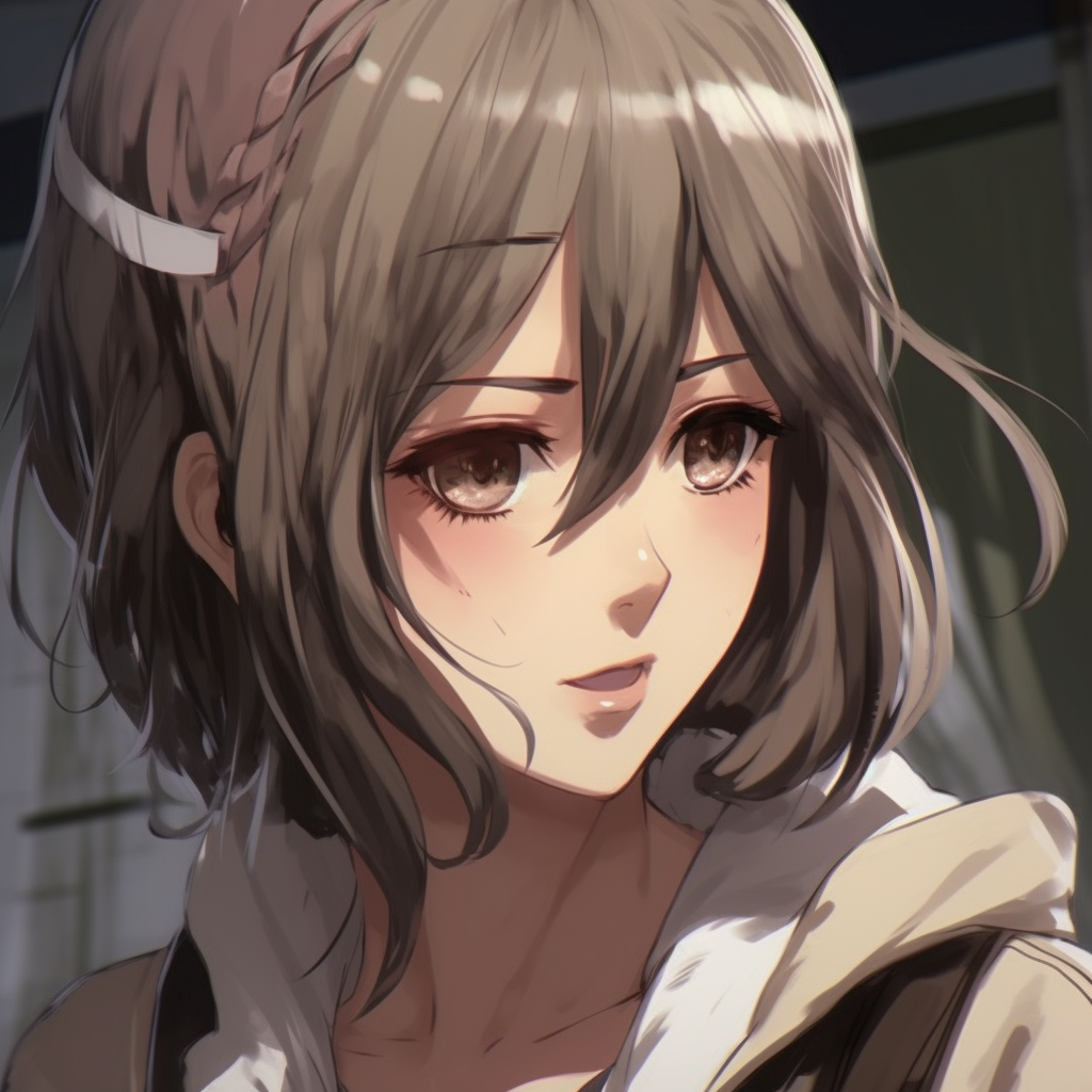 Mikasa Ackerman's shifting gaze, a balance of stern and soft lines with a muted color palette. admirable female anime pfp pfp for discord.