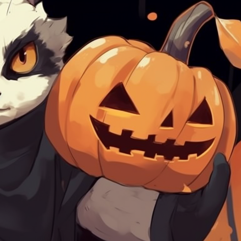 Two mouse characters, bright colors, and Halloween candies. halloween themed matching animal profile images pfp for discord.