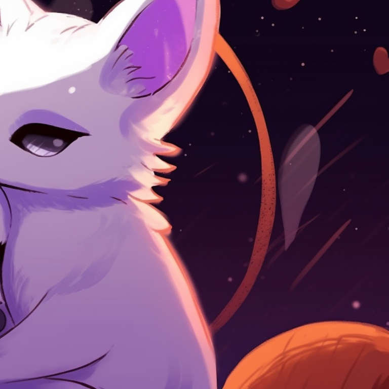 Two hamster characters with intricate Halloween-themed details, eating candy corn, with a spooky ambiance. matching halloween animal profile pictures pfp for discord.