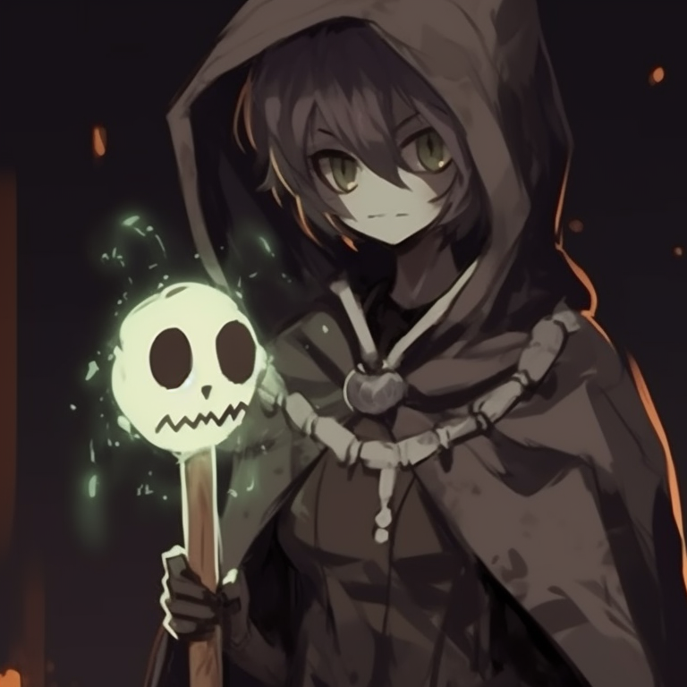 Two characters wearing candy corn-inspired outfits, bright colors and cartoonish style. matching halloween pfp options pfp for discord.