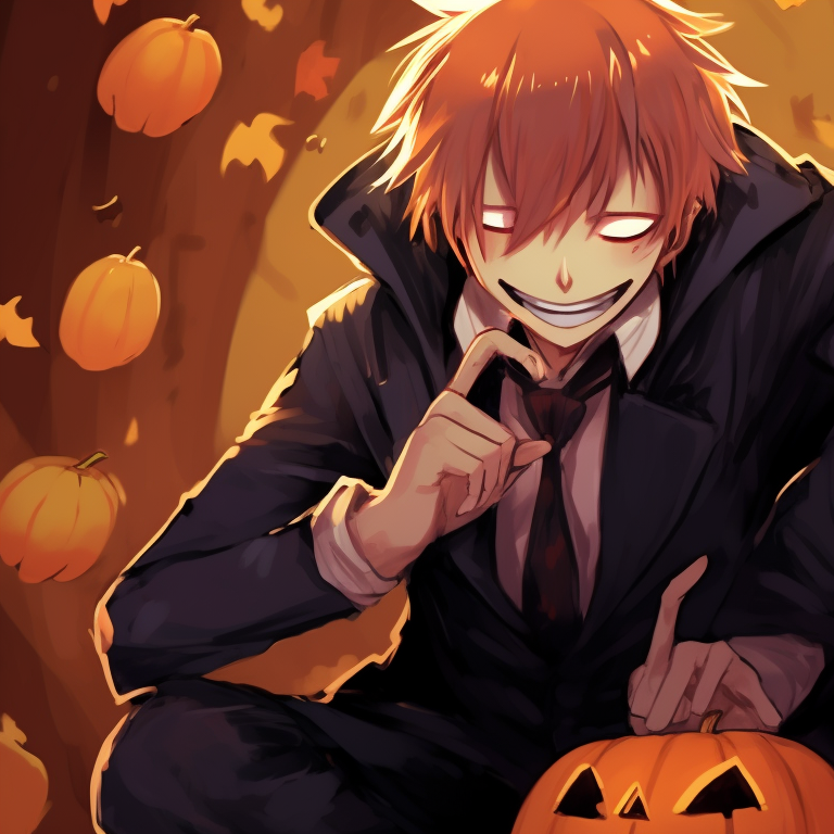 Two characters in sinister outfits, engulfed in menacing, ghostly energy, fixed in a hostile stare-off. matching pfp jujutsu kaisen halloween ideas pfp for discord.