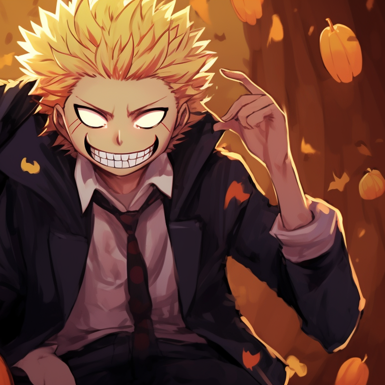 Two characters in sinister outfits, engulfed in menacing, ghostly energy, fixed in a hostile stare-off. matching pfp jujutsu kaisen halloween ideas pfp for discord.