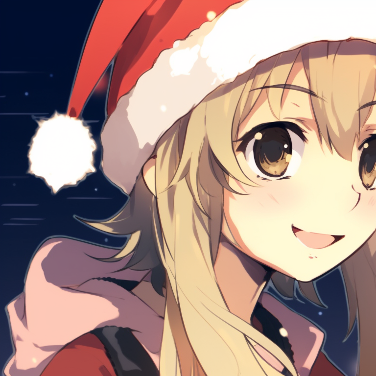 Two characters giving each other gifts, soft colors, focusing on the joyous expressions and detailed wrapping paper. perfect matching gif christmas pfp pfp for discord.