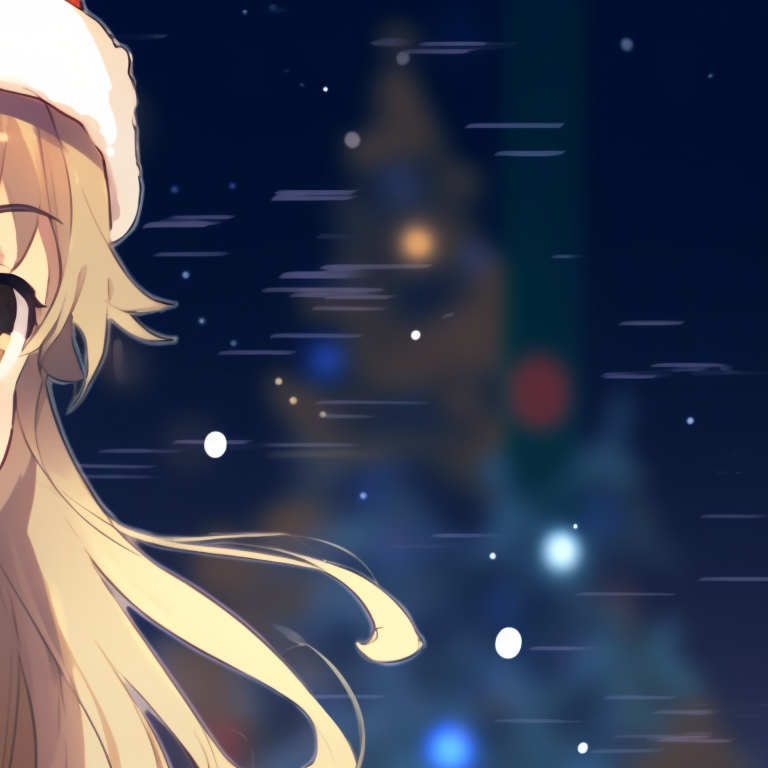 Two characters giving each other gifts, soft colors, focusing on the joyous expressions and detailed wrapping paper. perfect matching gif christmas pfp pfp for discord.