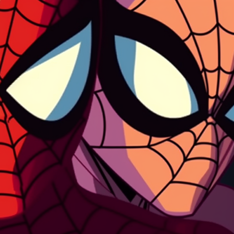 Spiderman trio with their masks on, distinctive colors and stylized lines. spiderman trio matching pfp pfp for discord.
