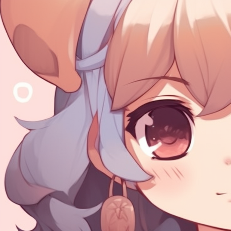 Characters in a peek-a-boo pose, Candy-colored palette with sparkles. adorable and lovely matching pfp pfp for discord.