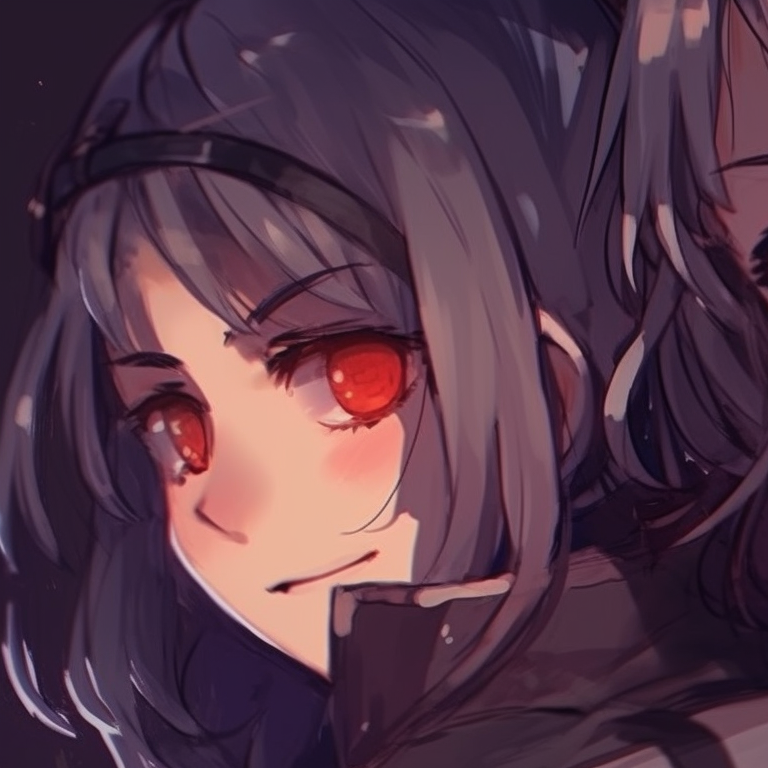 Two characters with mythical creatures, thick outlines, intricate designs and deep, mystical hues. perfect pfps for 2 anime-friends pfp for discord.