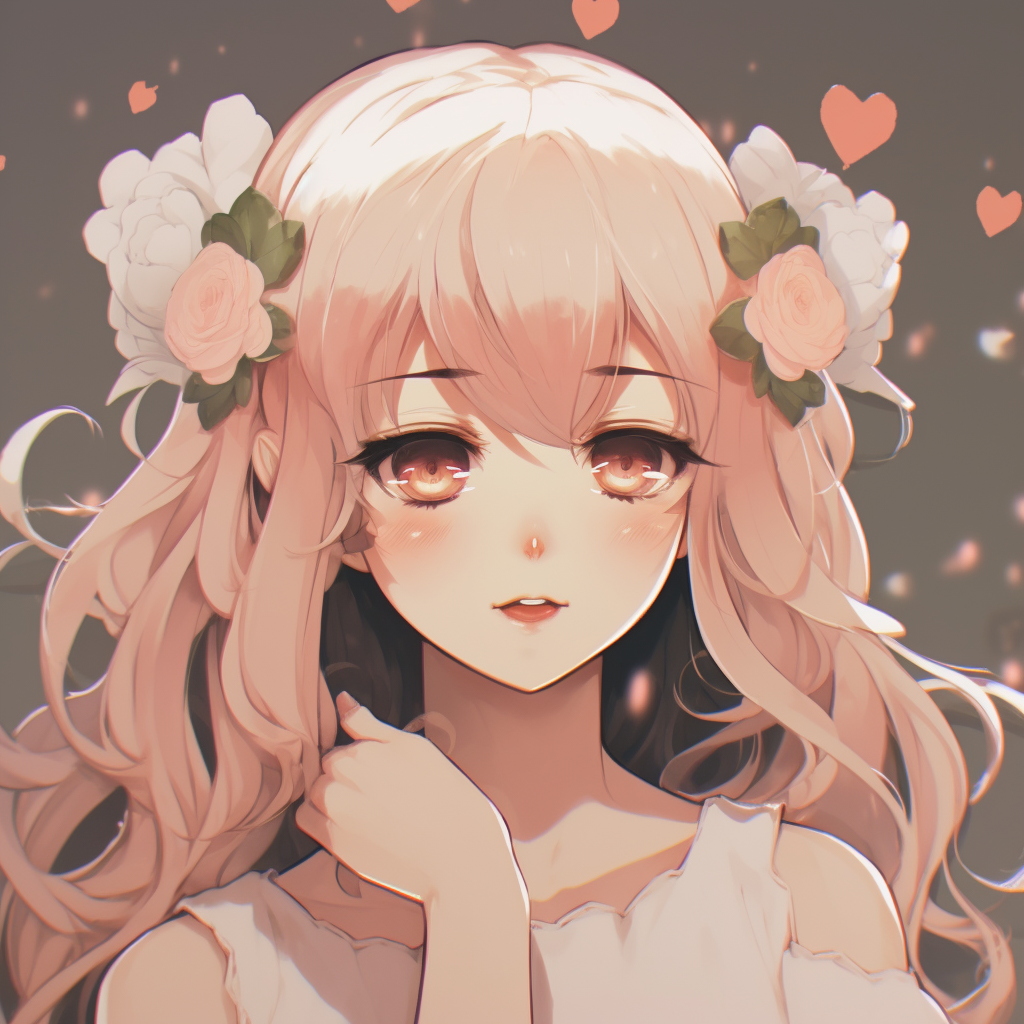 A princess-like anime character in soft pastel hues and delicate aesthetic. enchanting aesthetic cute anime pfp pfp for discord.
