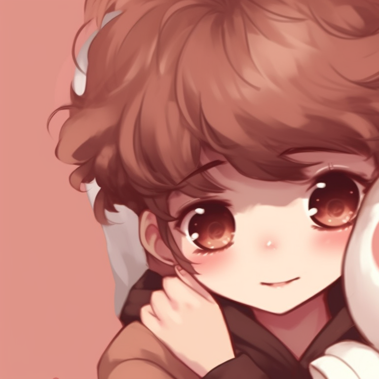 Characters under a starry night, mocha hugging milk, romantic setting. milk and mocha pfp combinations pfp for discord.