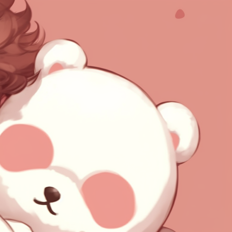 Characters under a starry night, mocha hugging milk, romantic setting. milk and mocha pfp combinations pfp for discord.