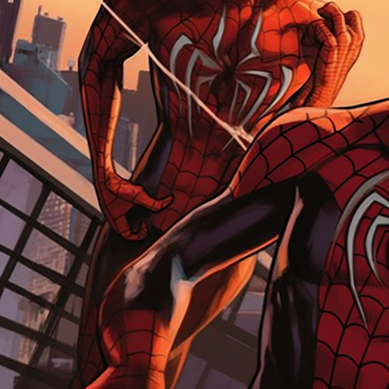 Two characters in stealth Spider-man suits, matching poses against a dark background. cartoon themes for spider man matching pfp pfp for discord.