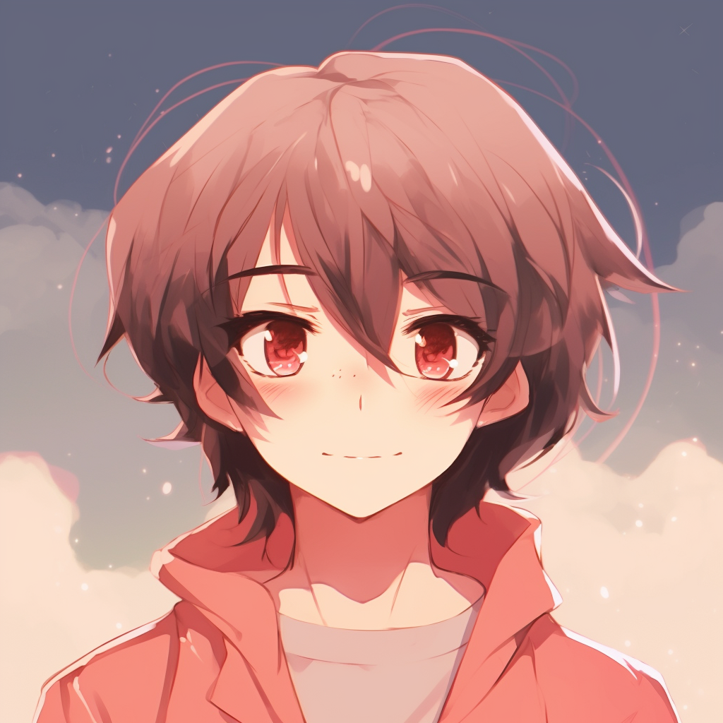 Aesthetic anime boy with night sky backdrop, blended colors, and stronger outlines. aesthetic anime pfp boy character ideas