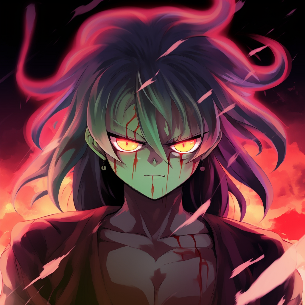 Goku in Super Saiyan Form characterized by his glowing aura, determined look, golden hair and teal eyes 512x512 anime pfp for boys