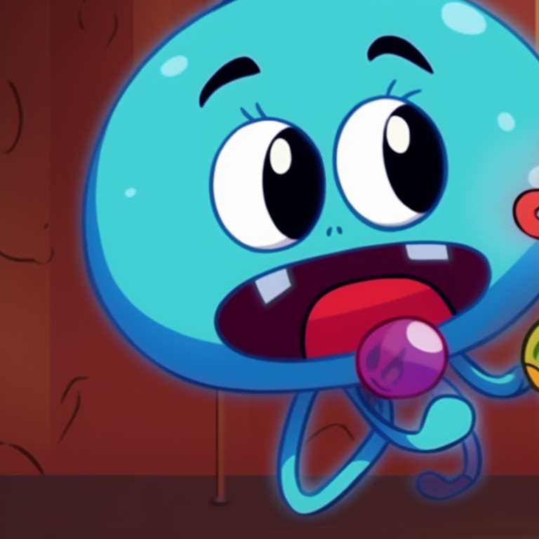 Gumball and Darwin depicted in an adventure, the image shows action and excitement using dynamic lines. amazing world of gumball and darwin pfp pfp for discord.