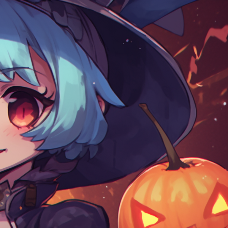 Characters shown close-up, donned in spooky attire, detailed with striking eyes. matching halloween trio pfp pfp for discord.