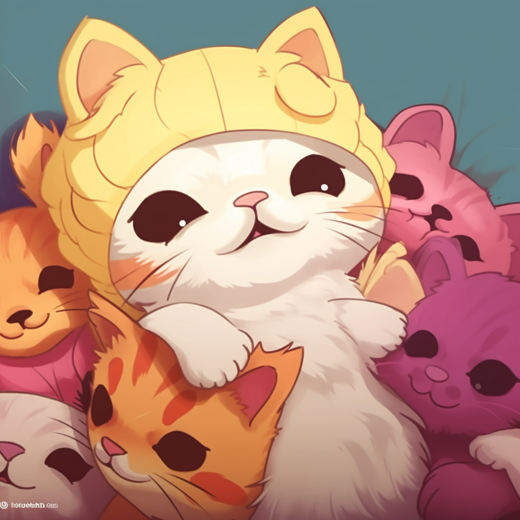 Profile picture of a sleeping fox in anime style, characterized by calm vibe, pastel outlines and delicate shading. matching cute animal pfp set