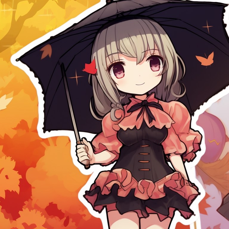 Two characters in matching Halloween costumes, rich detail and saturation in attire. my dress up darling matching pfp halloween decorations pfp for discord.