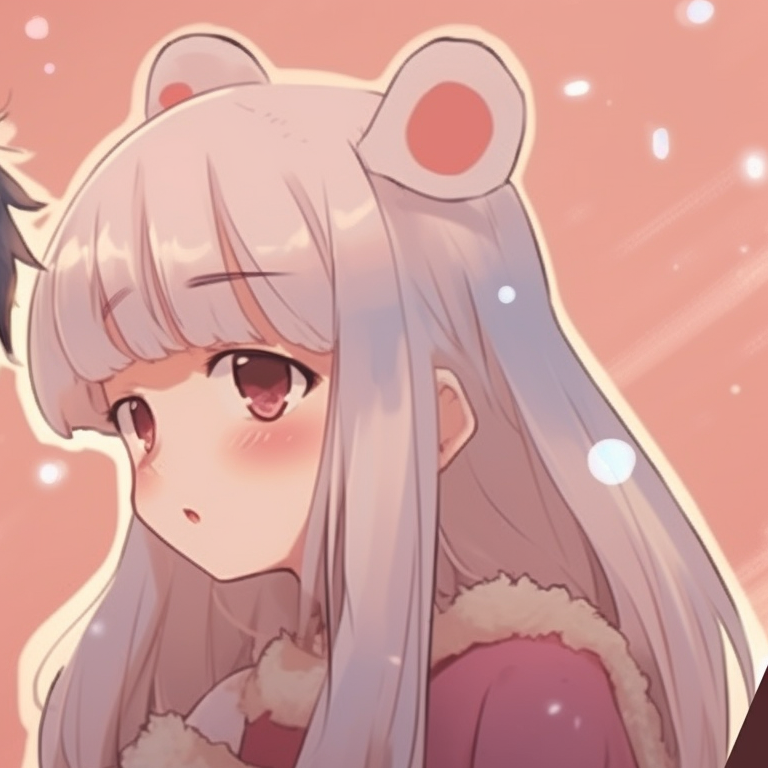 Two characters under the Christmas star, dreamy pastel backdrop, making a wish. matching cute christmas pfp aesthetic ideas pfp for discord.