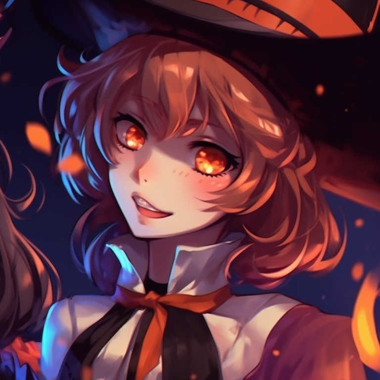 Two characters holding matching pumpkins, muted autumn colors and rustic detailing. unique matching pfp for discord halloween theme pfp for discord.