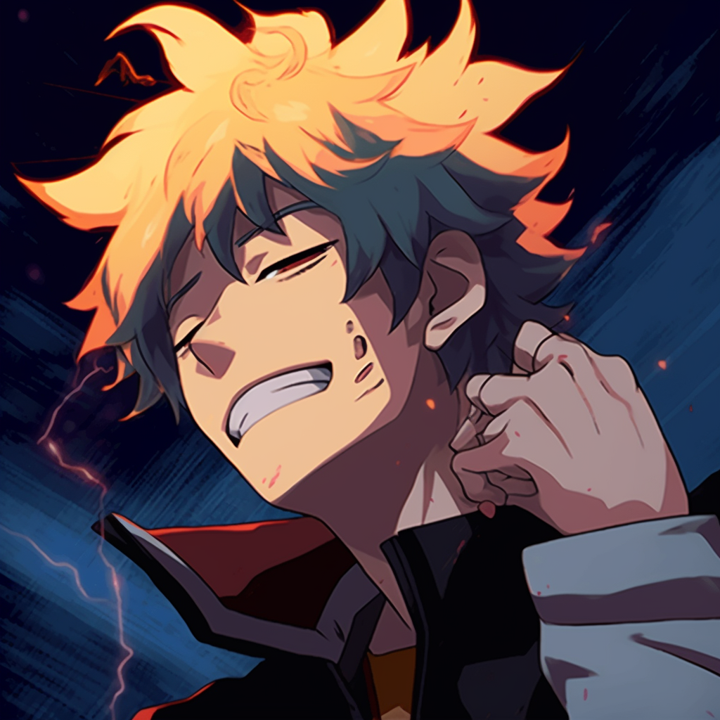 Naruto Uzumaki with a goofy grin, expressive lines and bright colors funny anime pfp gif collection