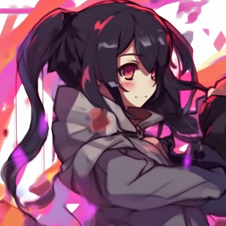 Two characters leaning against each other, soft colors and warm ambiance. unique matching discord pfp pfp for discord.